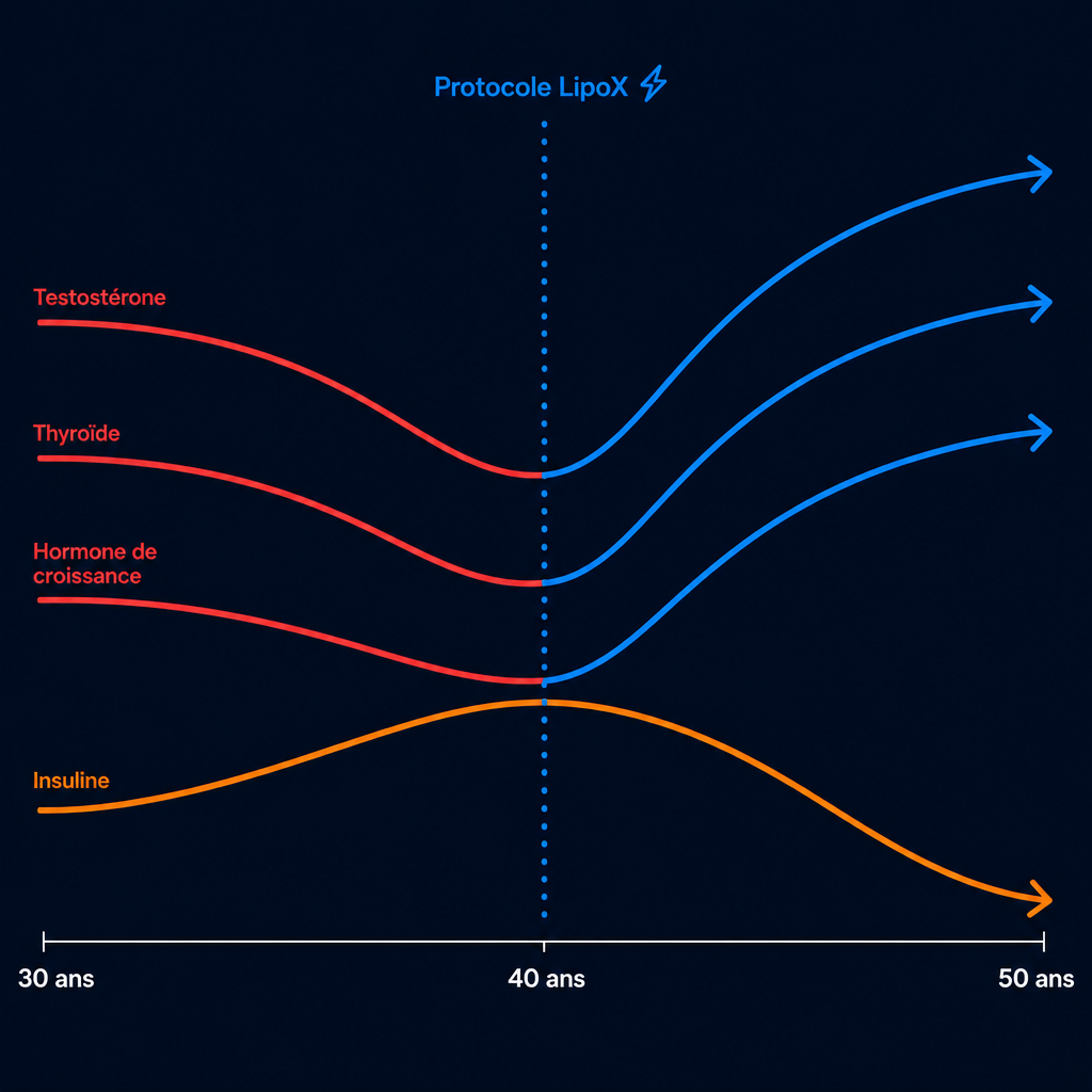Courbe optimisation hormonale LipoX
